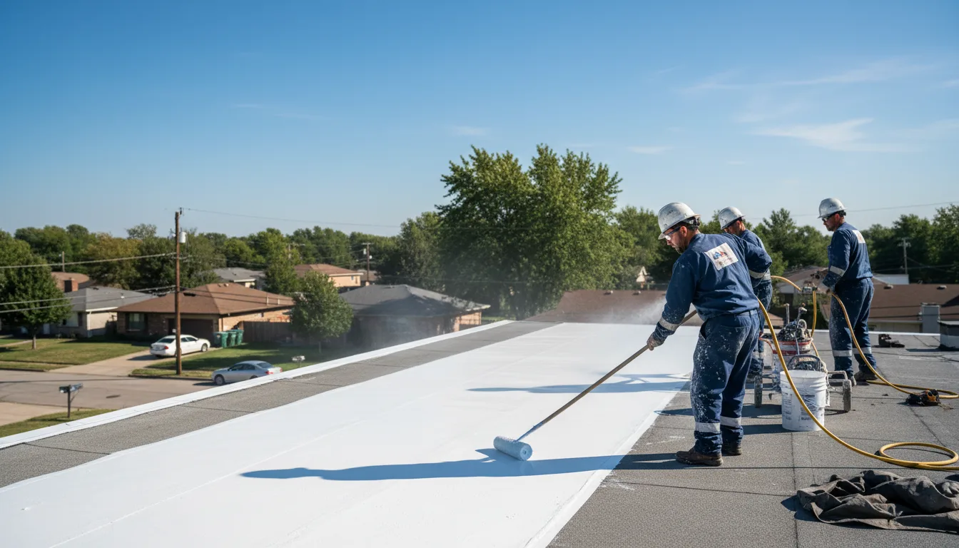 Commercial roof coating in Abernathy, TX near me